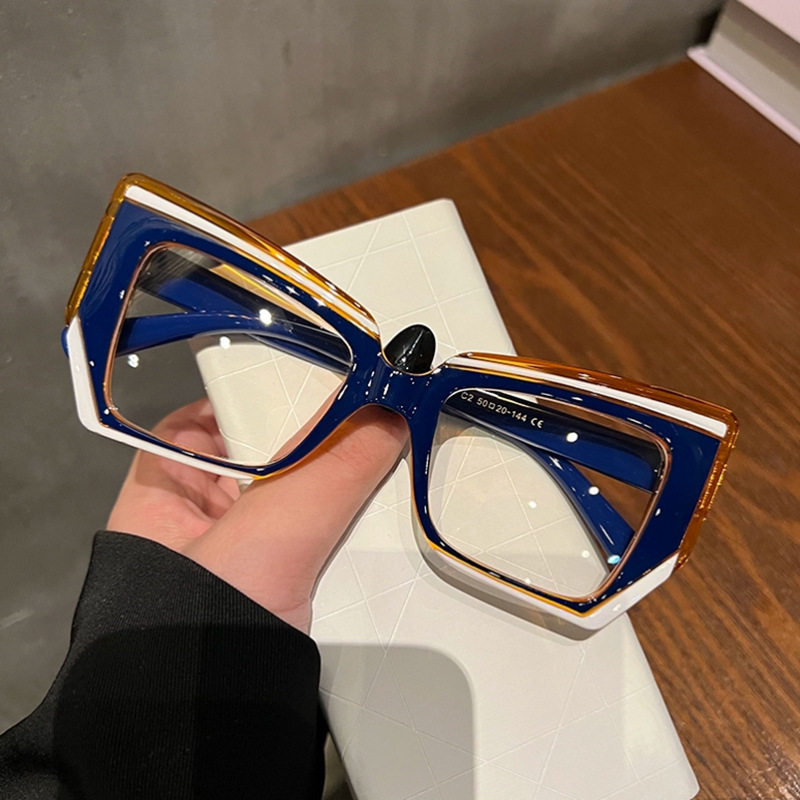 Cat-Eye Blue Light Glasses - Artistic Oversized Frame / $0.72 per pair (Wholesale Price) Custom Eyewear
