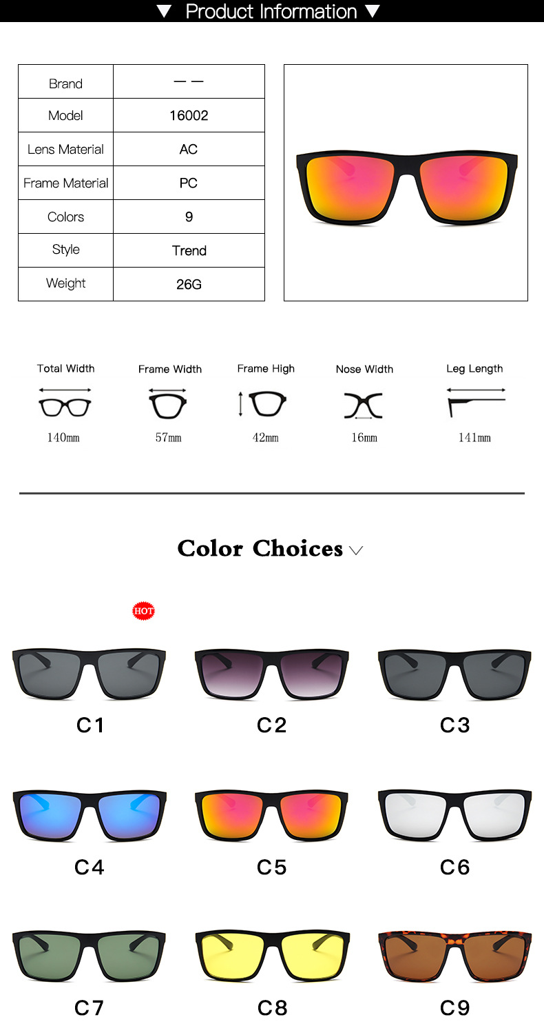 Classic Design Custom Vintage for Men Male Driving Sun Glasses Sunglasses Shades Details and Specifications