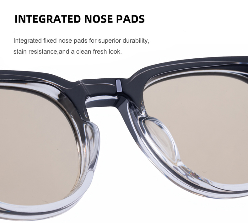 Chic Women's Square Photochromic Sunglasses - Euro-American Fashion, Acetate Frames with Pin Hinges, and UV Protection for Outdoor Use. Details and Specifications