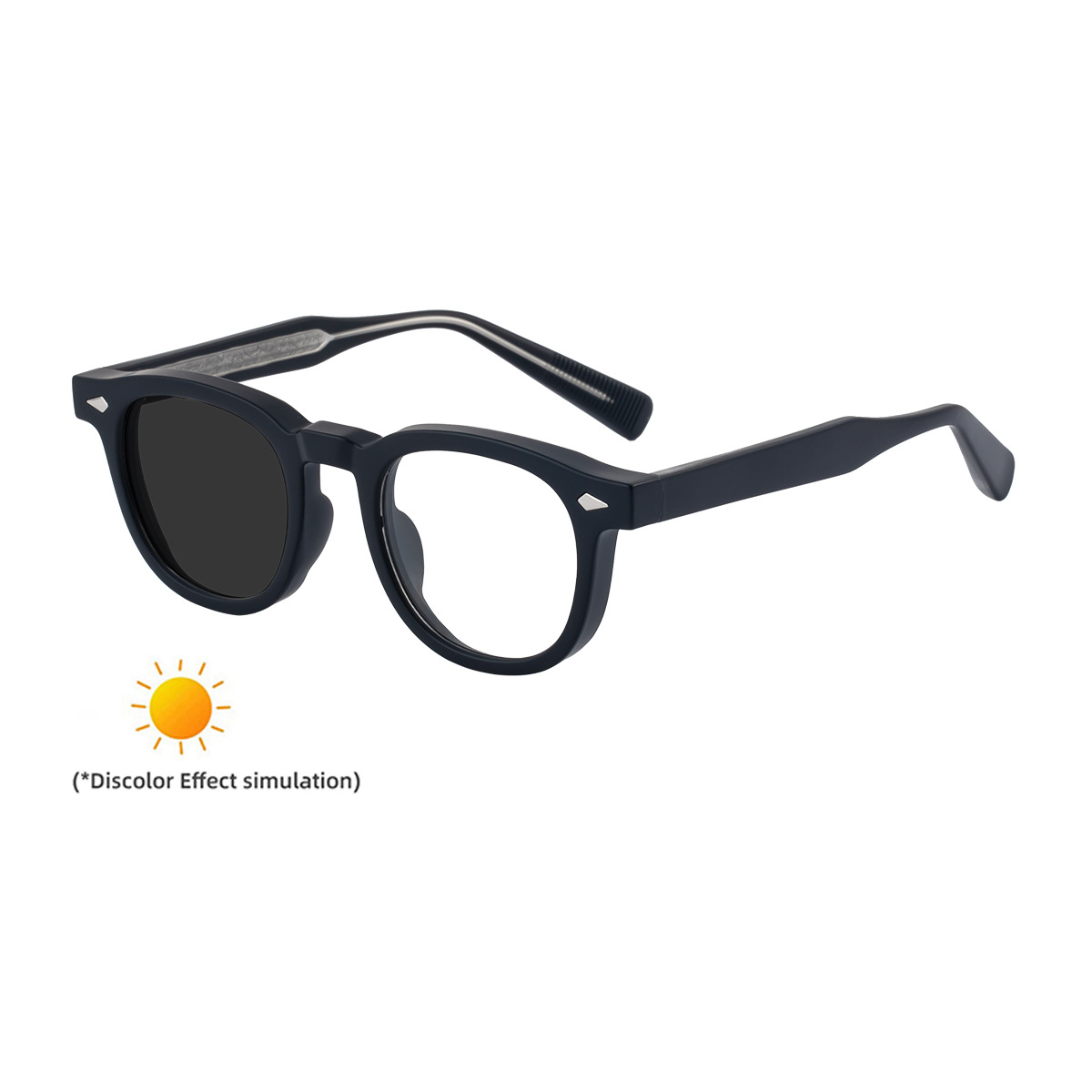 Chic Women's Square Photochromic Sunglasses - Euro-American Fashion, Acetate Frames with Pin Hinges, and UV Protection for Outdoor Use. Custom Eyewear