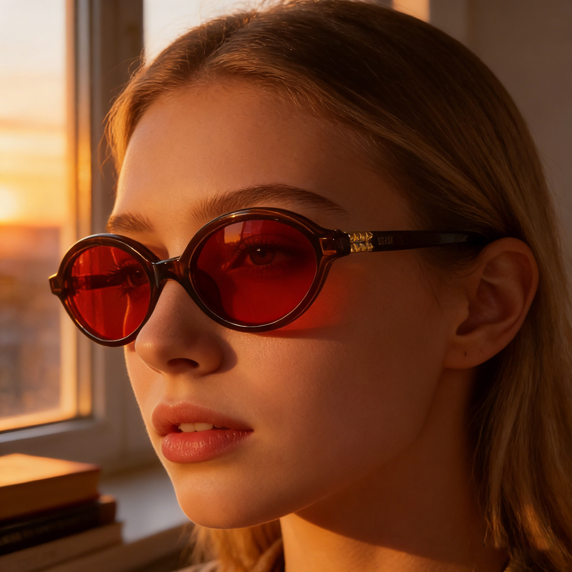 2026 New Red Dual-Use Glasses - Fashion Oval Frames for Blue Light Blocking Details and Specifications