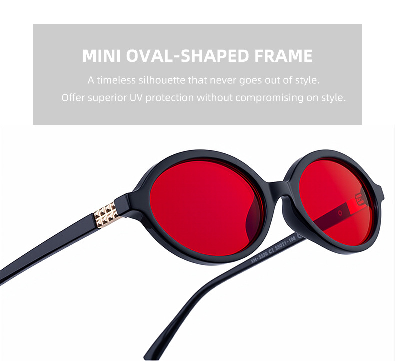 2026 New Red Dual-Use Glasses - Fashion Oval Frames for Blue Light Blocking Details and Specifications
