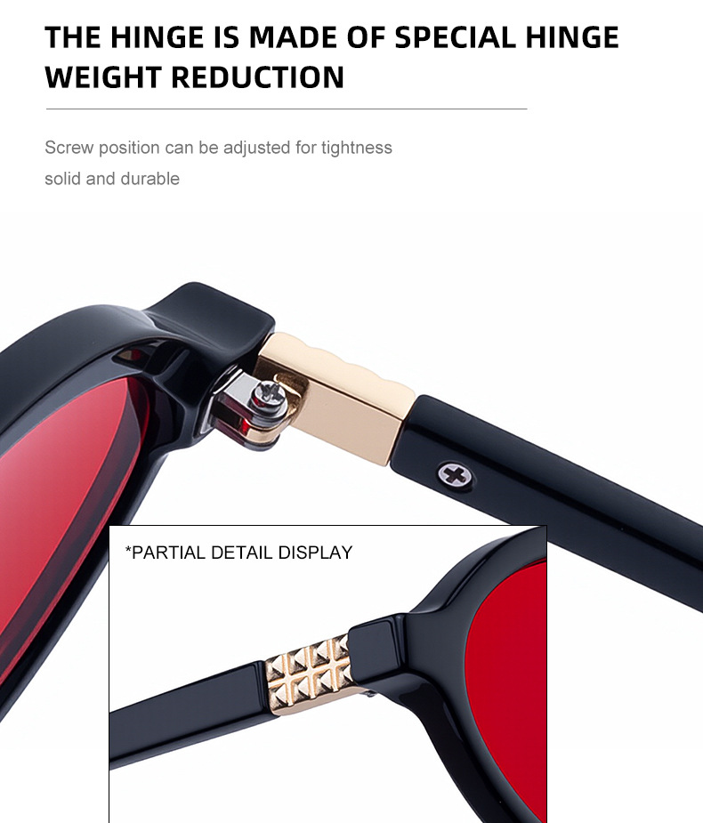 2026 New Red Dual-Use Glasses - Fashion Oval Frames for Blue Light Blocking Details and Specifications