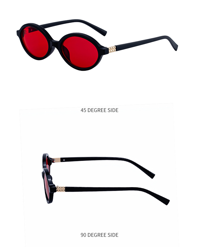 2026 New Red Dual-Use Glasses - Fashion Oval Frames for Blue Light Blocking Details and Specifications