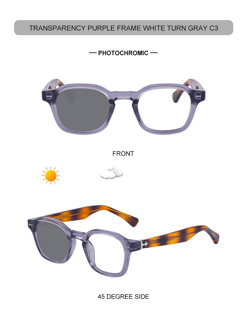 Chic Women's Mini Square Photochromic Sunglasses. Personalized Street Style Shades with UV400 Protection for Outdoor Looks Details and Specifications