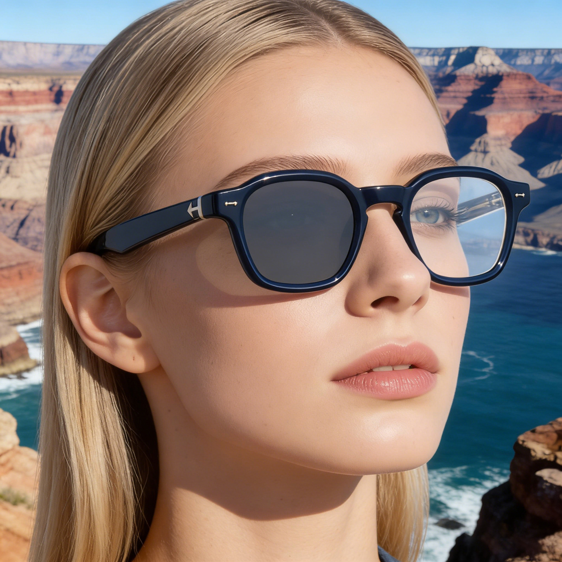 Chic Women's Mini Square Photochromic Sunglasses. Personalized Street Style Shades with UV400 Protection for Outdoor Looks Custom Eyewear