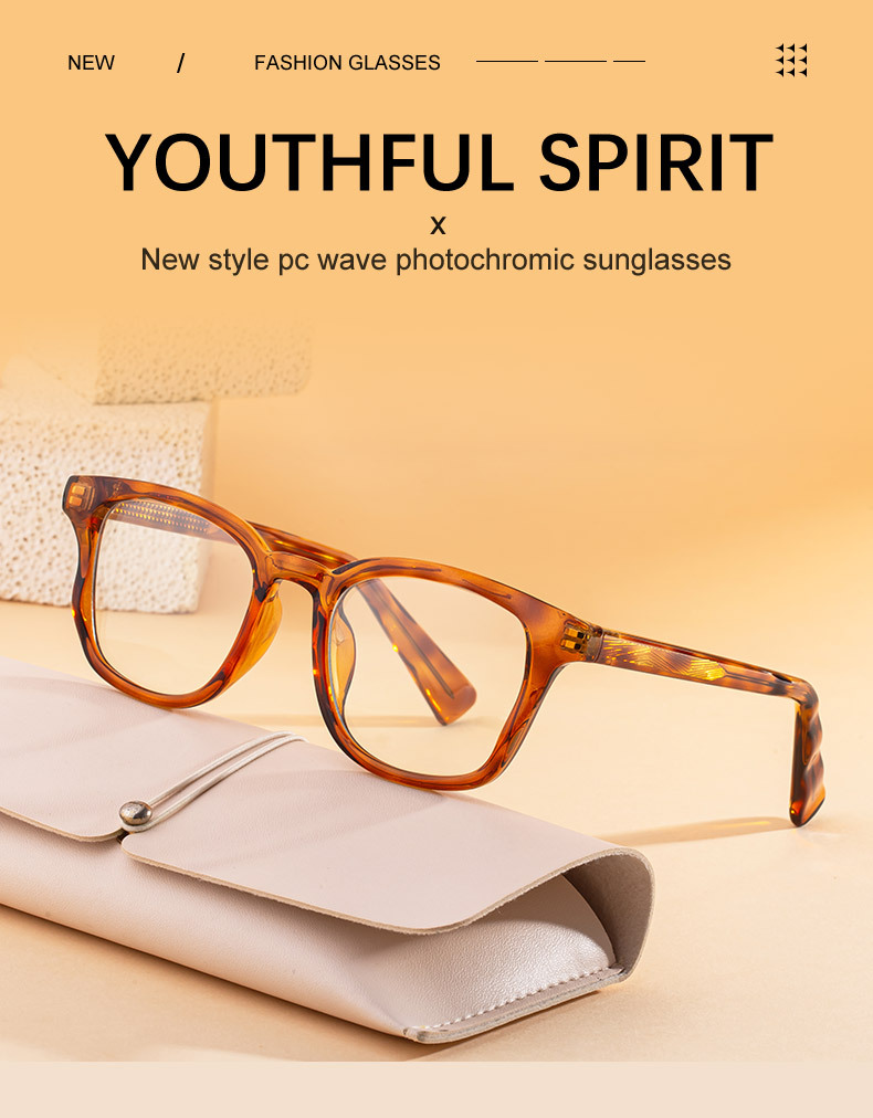 Trendy Women's Square Photochromic Sunglasses – EU/US Style Propionate Frame with Insert Pins for Outdoor UV Protection Details and Specifications