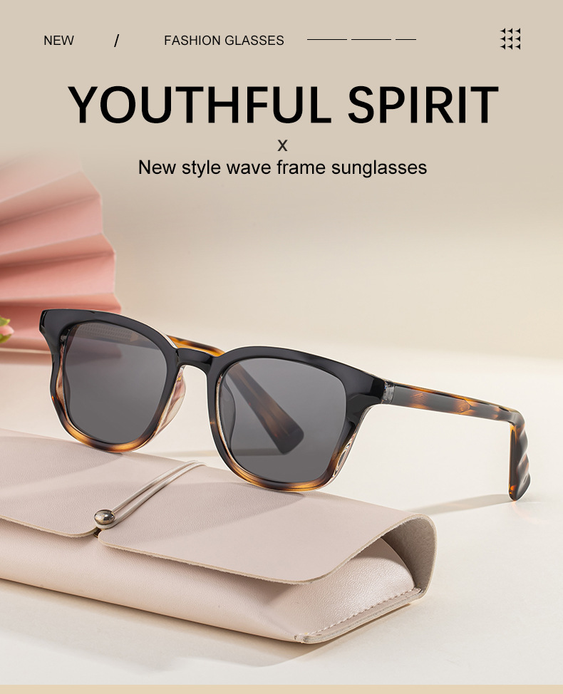 Trendy Women's Square Sunglasses - Unique Versatile Style, Premium Propionate Frame with Signature Pin Temples Details and Specifications