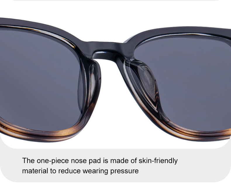 Trendy Women's Square Sunglasses - Unique Versatile Style, Premium Propionate Frame with Signature Pin Temples Details and Specifications