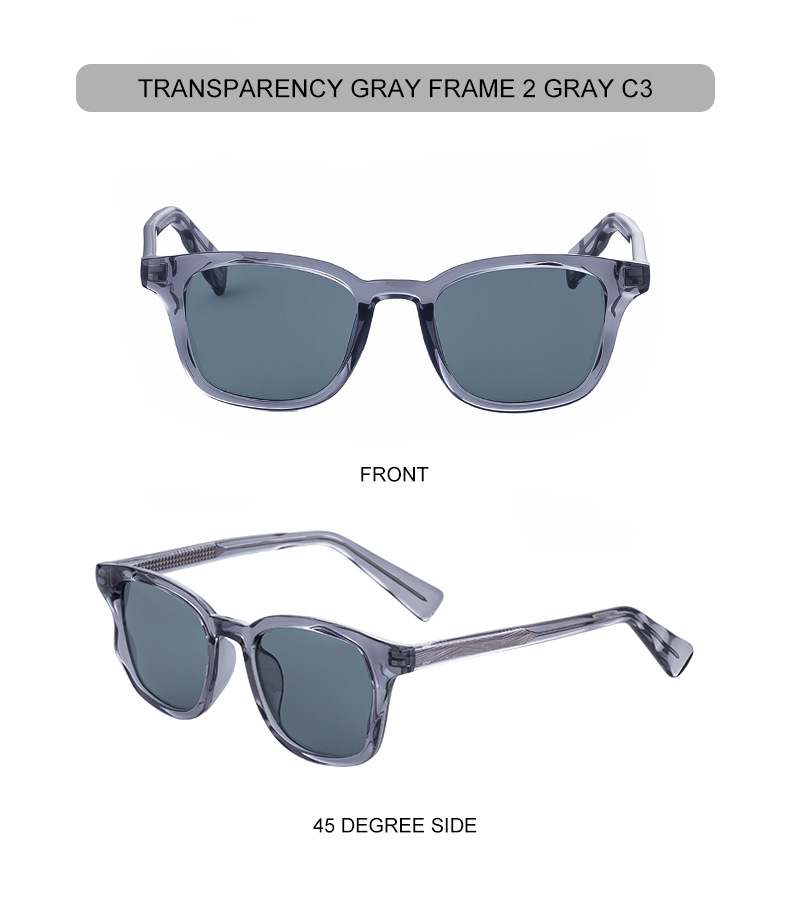 Trendy Women's Square Sunglasses - Unique Versatile Style, Premium Propionate Frame with Signature Pin Temples Details and Specifications