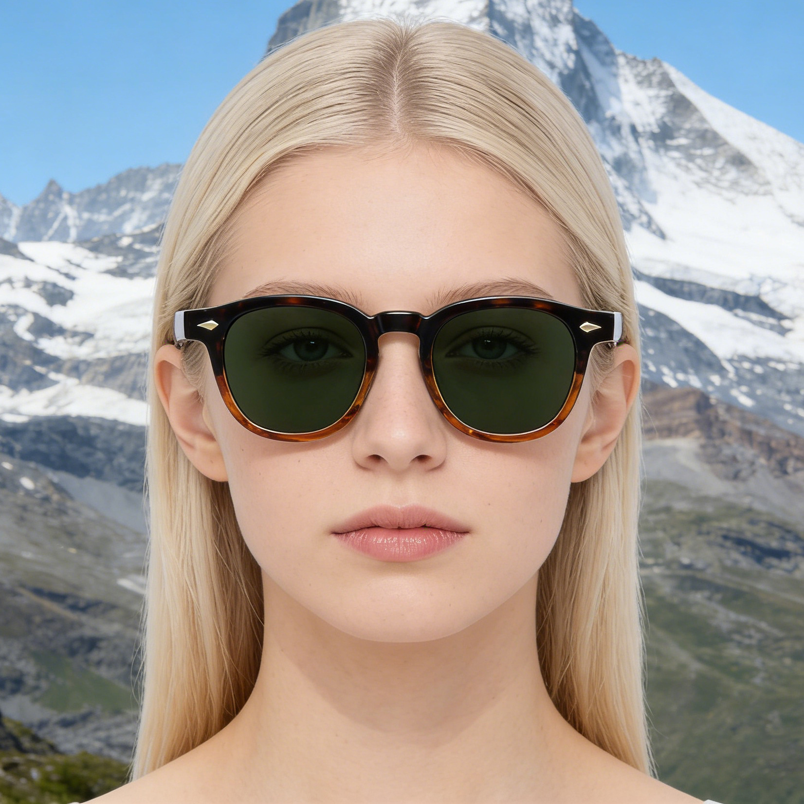 Trendy Women's Oval Sunglasses - Unique Propionate Frame with Metal Pin Temples – Stylish UV400 Sun Protection Details and Specifications