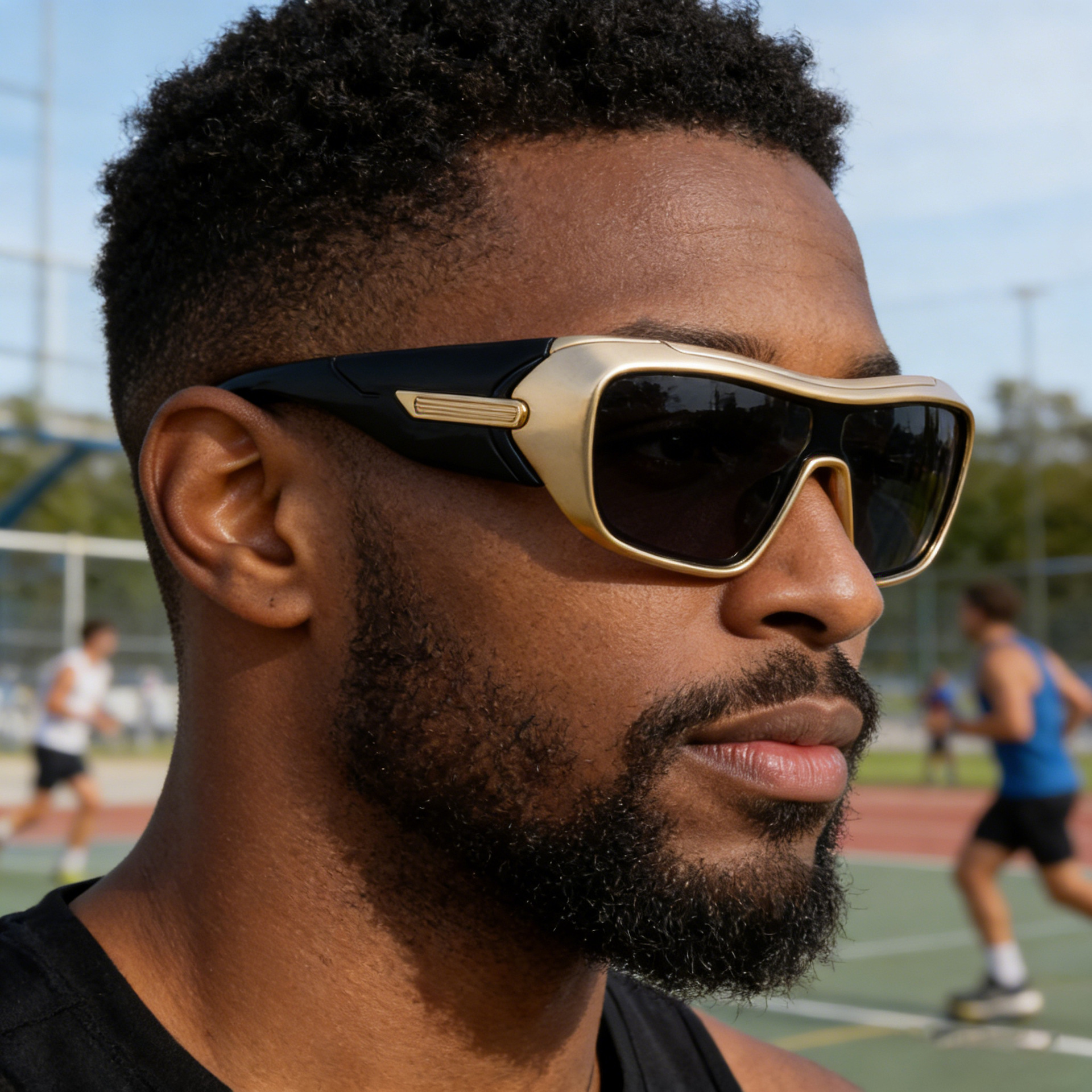 Men's Trendy Sports Sunglasses - Unique One-Piece Shield Design – Windproof & UV Protection for Cycling, Running & Outdoor Activities Details and Specifications