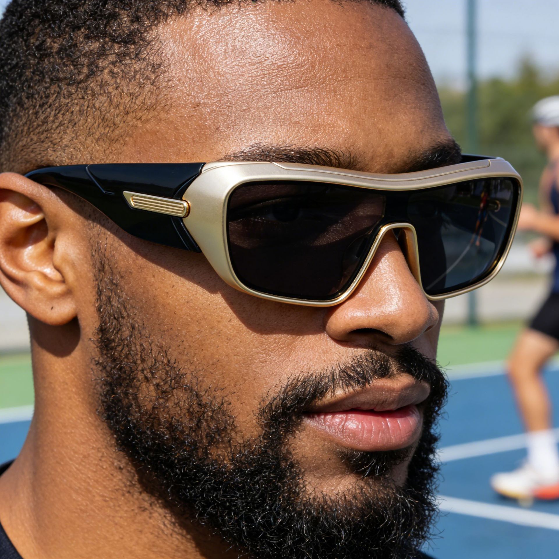 Men's Trendy Sports Sunglasses - Unique One-Piece Shield Design – Windproof & UV Protection for Cycling, Running & Outdoor Activities Details and Specifications