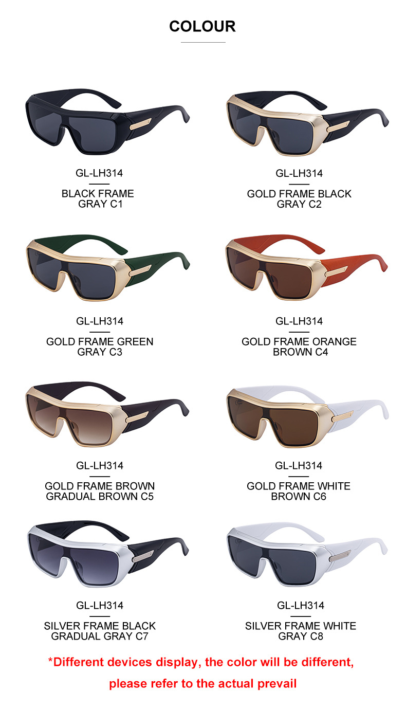 Men's Trendy Sports Sunglasses - Unique One-Piece Shield Design – Windproof & UV Protection for Cycling, Running & Outdoor Activities Details and Specifications