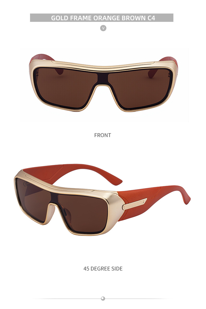 Men's Trendy Sports Sunglasses - Unique One-Piece Shield Design – Windproof & UV Protection for Cycling, Running & Outdoor Activities Details and Specifications