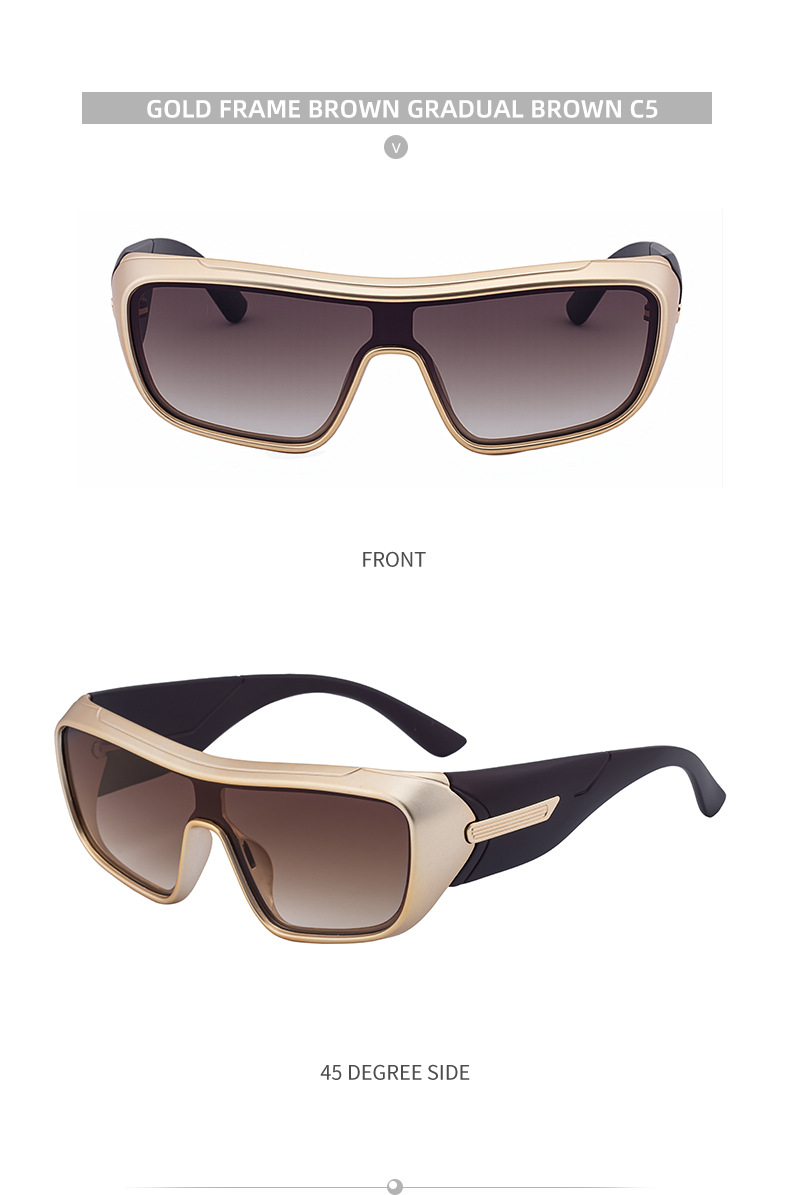 Men's Trendy Sports Sunglasses - Unique One-Piece Shield Design – Windproof & UV Protection for Cycling, Running & Outdoor Activities Details and Specifications