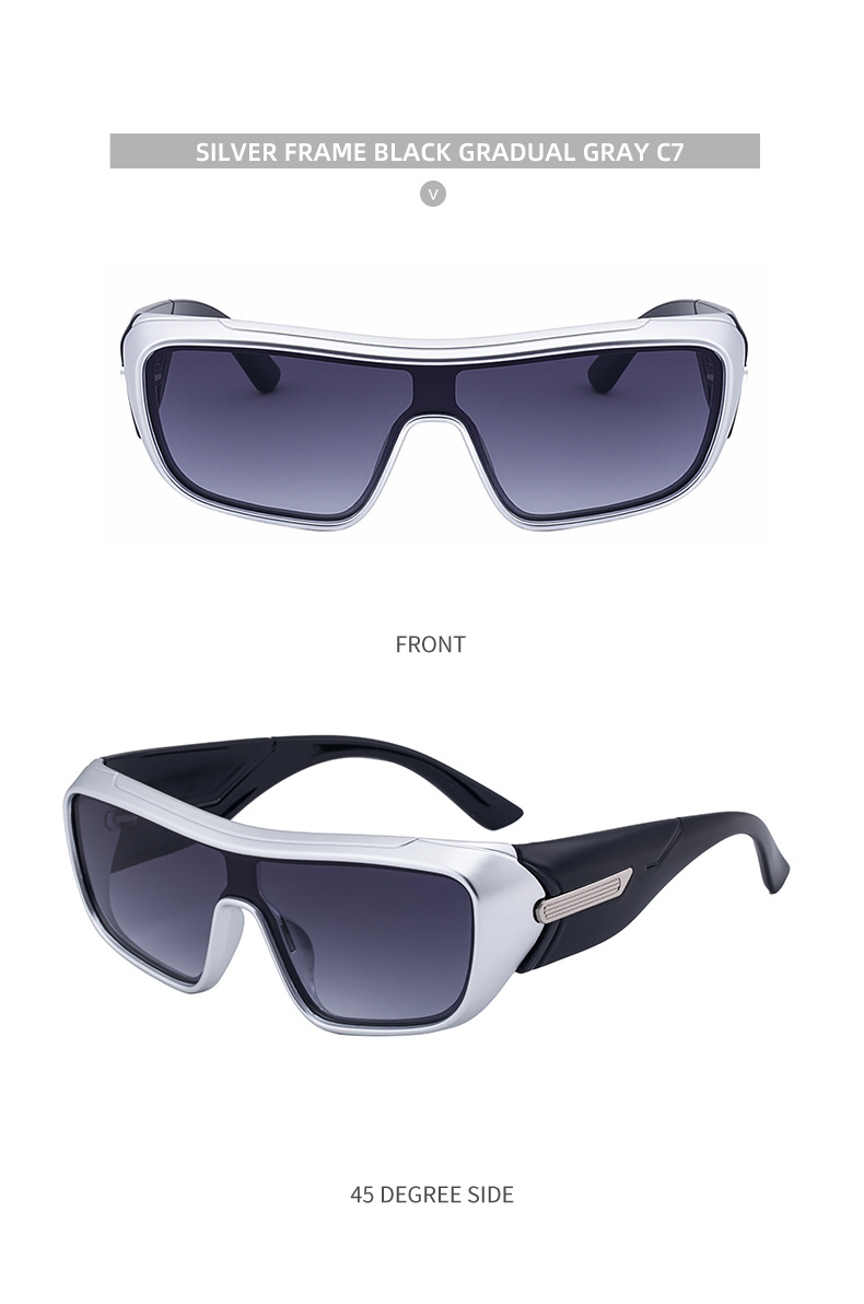 Men's Trendy Sports Sunglasses - Unique One-Piece Shield Design – Windproof & UV Protection for Cycling, Running & Outdoor Activities Details and Specifications