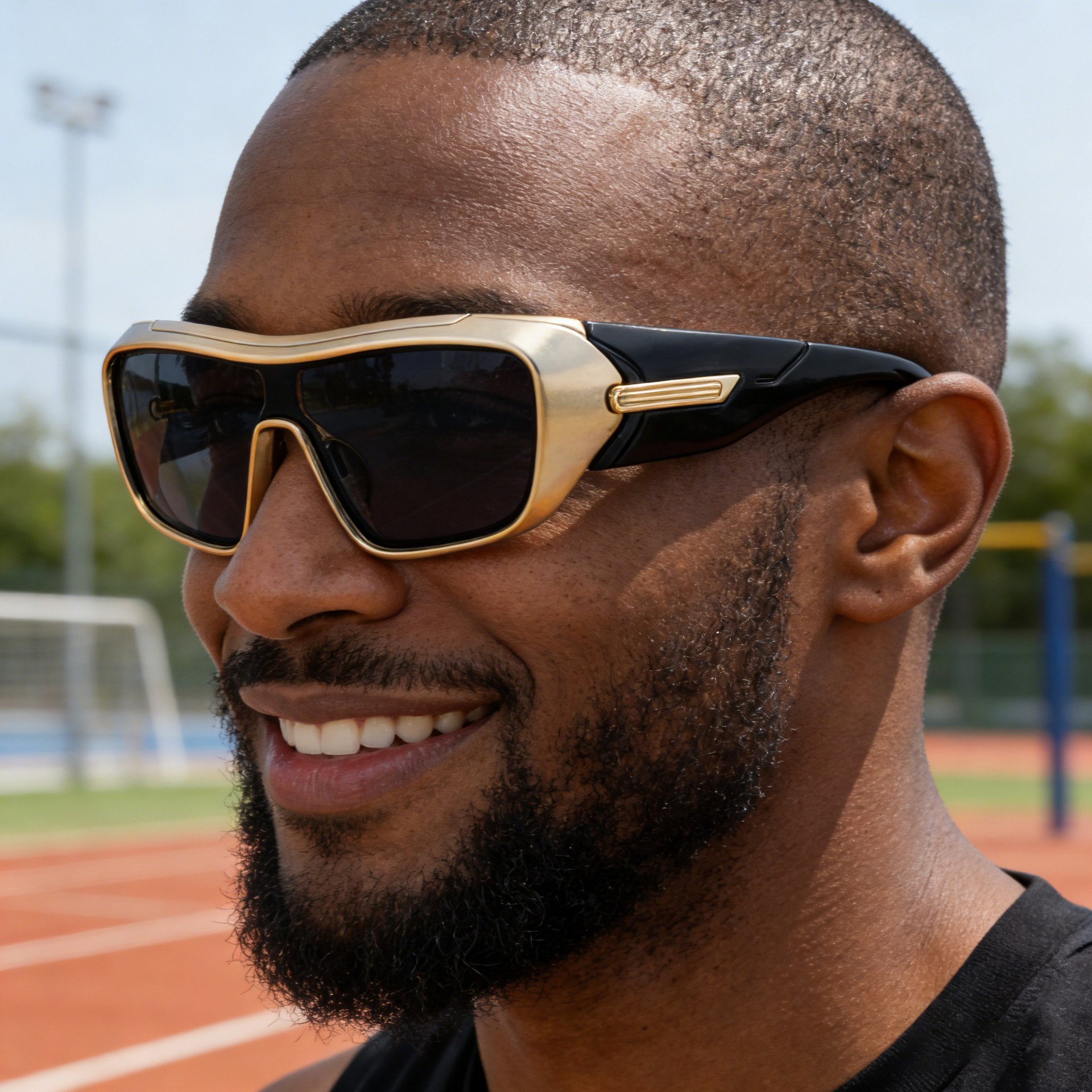 Men's Trendy Sports Sunglasses - Unique One-Piece Shield Design – Windproof & UV Protection for Cycling, Running & Outdoor Activities Custom Eyewear