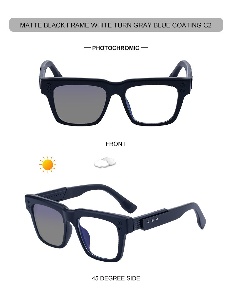 Men's Retro Square Photochromic Sunglasses - EU/US Fashion Style, Unique Design & UV400 Protection for Outdoor Activities Details and Specifications