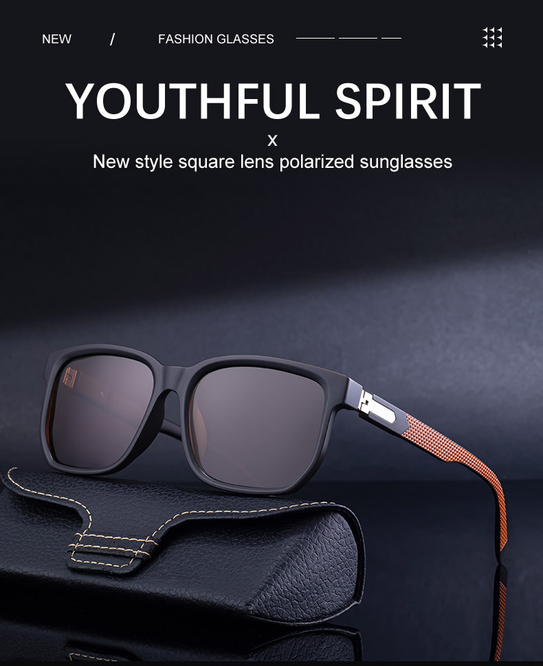 Men's Retro Square Polarized Sunglasses - Trendy Fashion Frame, Anti-Glare for Driving & Outdoor UV400 Protection Details and Specifications