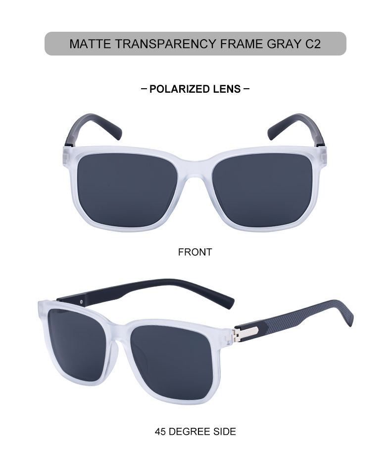 Men's Retro Square Polarized Sunglasses - Trendy Fashion Frame, Anti-Glare for Driving & Outdoor UV400 Protection Details and Specifications
