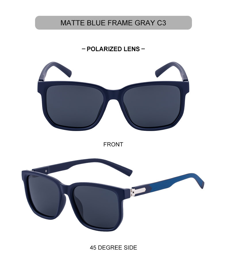 Men's Retro Square Polarized Sunglasses - Trendy Fashion Frame, Anti-Glare for Driving & Outdoor UV400 Protection Details and Specifications