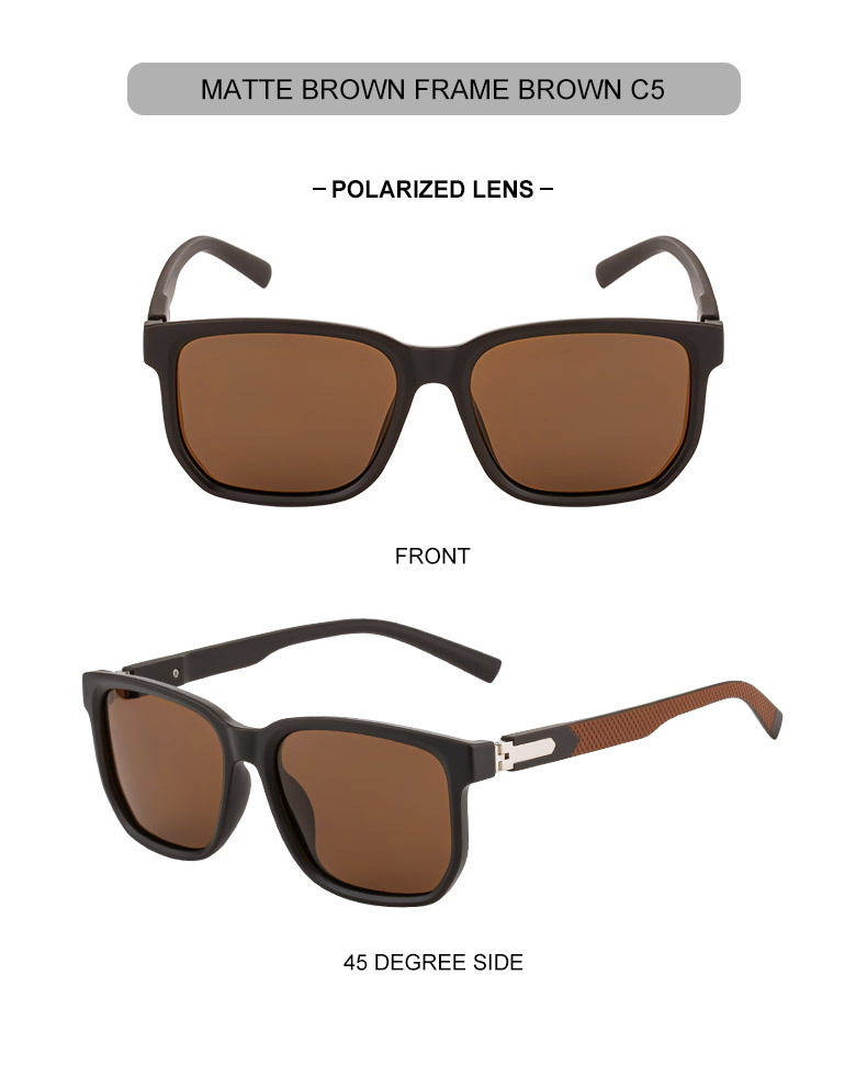 Men's Retro Square Polarized Sunglasses - Trendy Fashion Frame, Anti-Glare for Driving & Outdoor UV400 Protection Details and Specifications