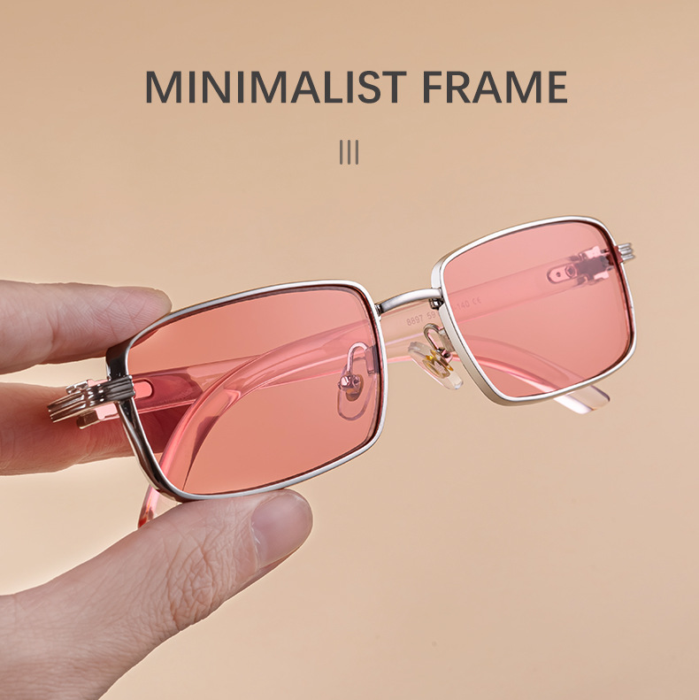 Men's Trendy Square Sunglasses - Stylish Zinc Alloy Frame, Durable & Lightweight with UV400 Protection for Outdoor Activities Details and Specifications