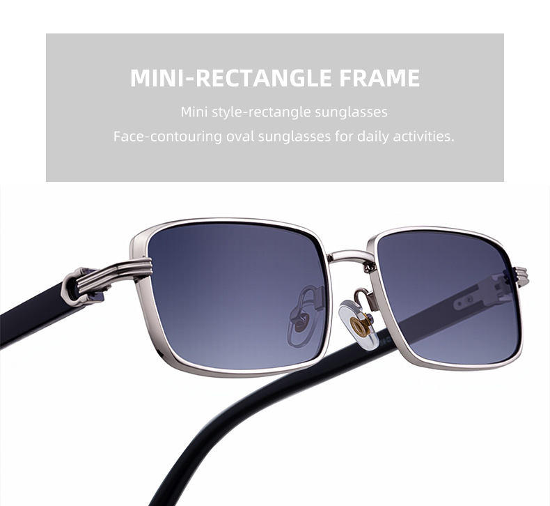 Men's Trendy Square Sunglasses - Stylish Zinc Alloy Frame, Durable & Lightweight with UV400 Protection for Outdoor Activities Details and Specifications