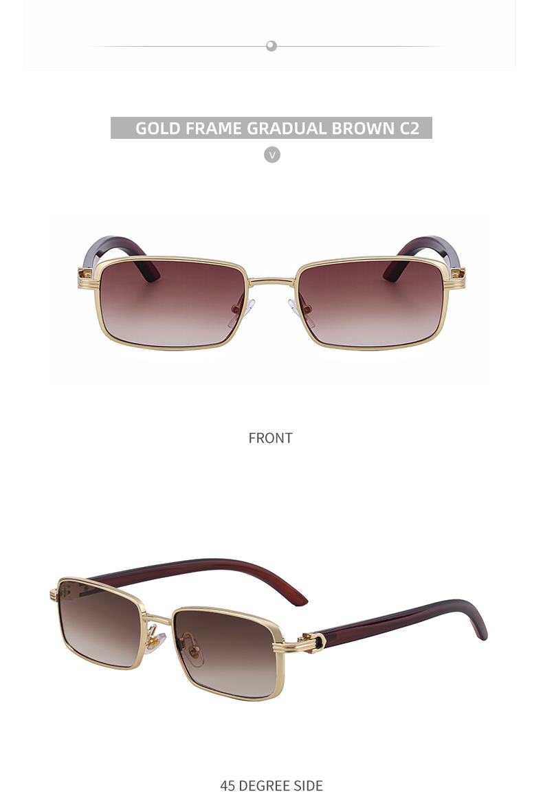 Men's Trendy Square Sunglasses - Stylish Zinc Alloy Frame, Durable & Lightweight with UV400 Protection for Outdoor Activities Details and Specifications