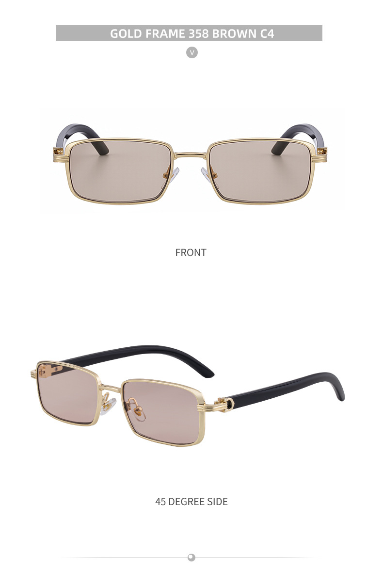 Men's Trendy Square Sunglasses - Stylish Zinc Alloy Frame, Durable & Lightweight with UV400 Protection for Outdoor Activities Details and Specifications