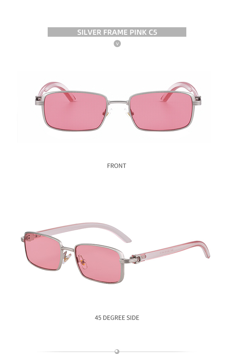 Men's Trendy Square Sunglasses - Stylish Zinc Alloy Frame, Durable & Lightweight with UV400 Protection for Outdoor Activities Details and Specifications