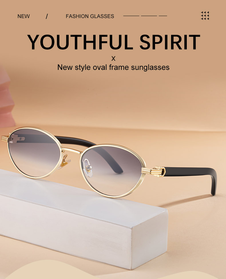 Women's Trendy Oval Full-Frame Sunglasses - Unique Design, Versatile All-Match Style & UV400 Protection for Outdoor Activities Details and Specifications