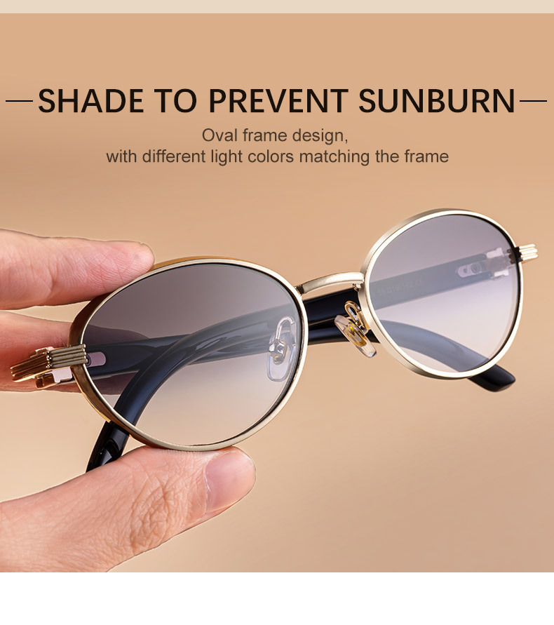 Women's Trendy Oval Full-Frame Sunglasses - Unique Design, Versatile All-Match Style & UV400 Protection for Outdoor Activities Details and Specifications