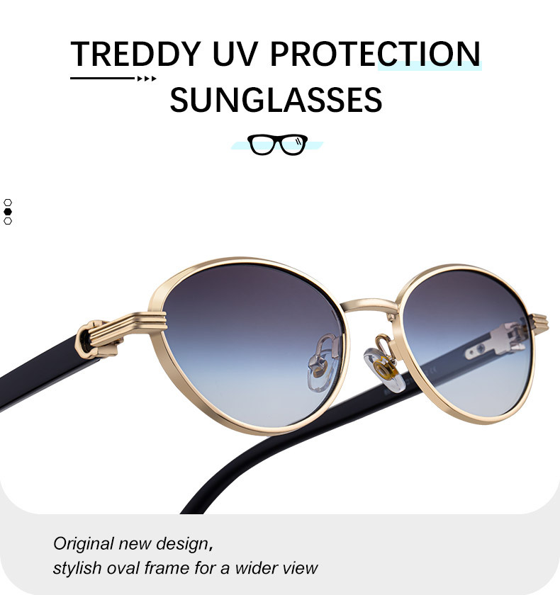 Women's Trendy Oval Full-Frame Sunglasses - Unique Design, Versatile All-Match Style & UV400 Protection for Outdoor Activities Details and Specifications