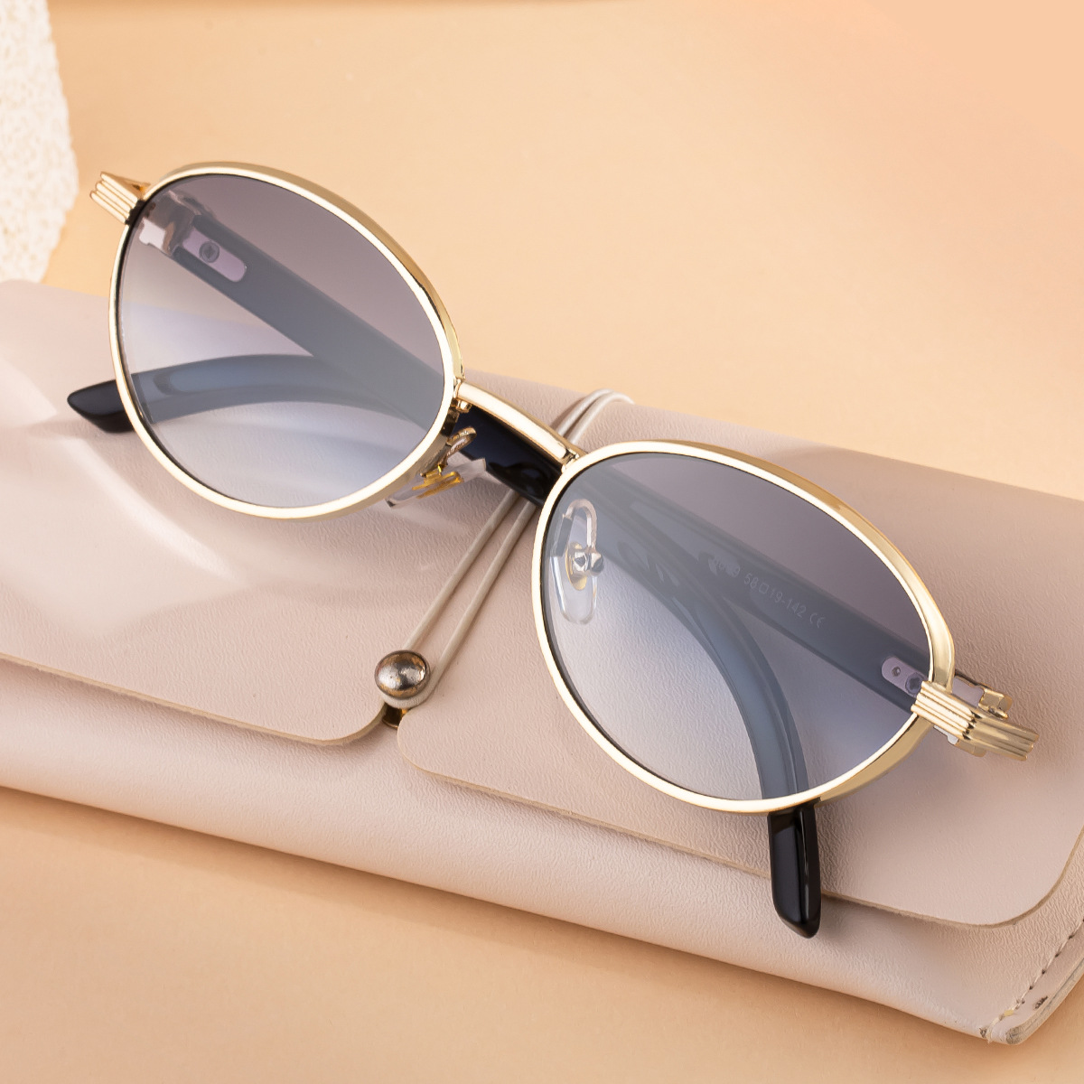 Women's Trendy Oval Full-Frame Sunglasses - Unique Design, Versatile All-Match Style & UV400 Protection for Outdoor Activities Custom Eyewear