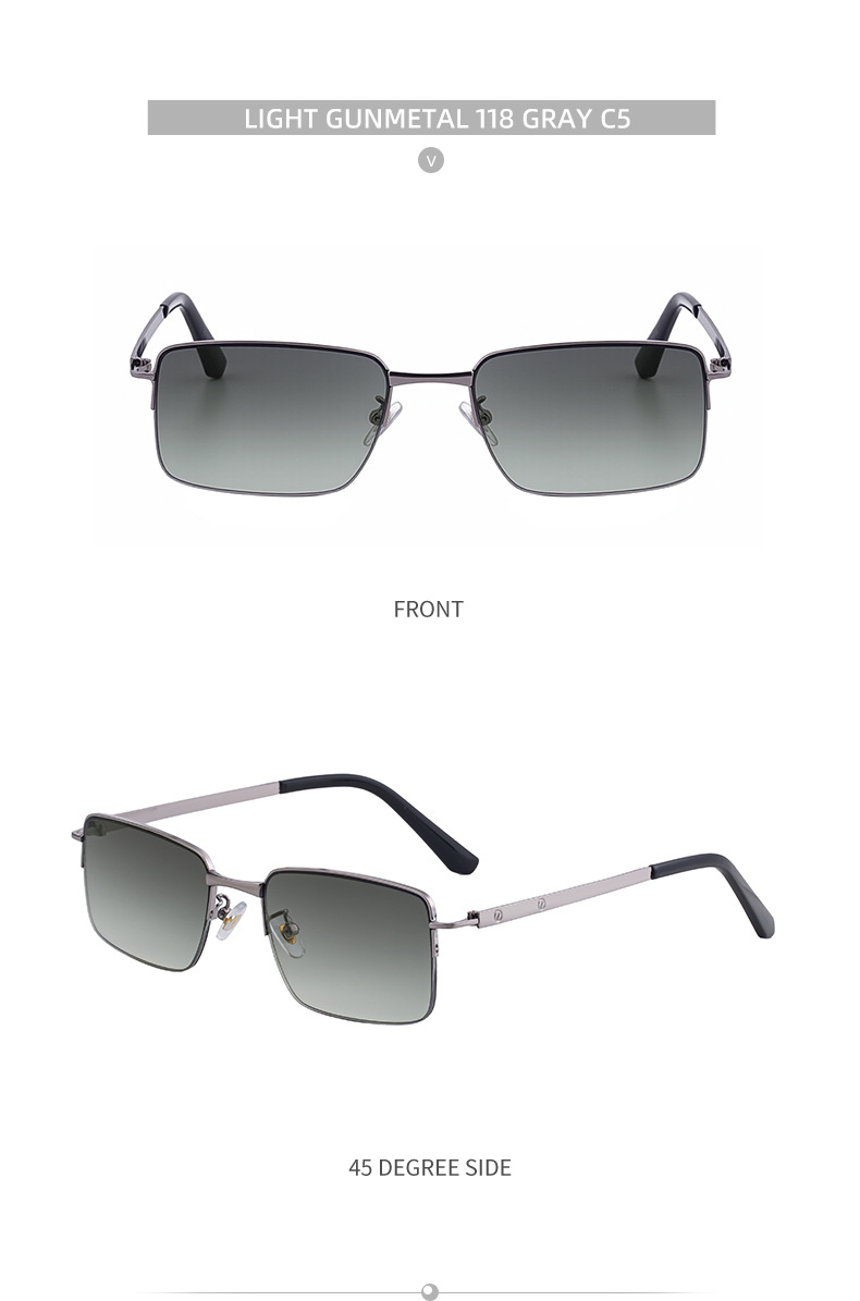 Men's Trendy Square Sunglasses - Unique Metal Frame Design – Stylish Outdoor Sun Protection & UV400 Shades Details and Specifications
