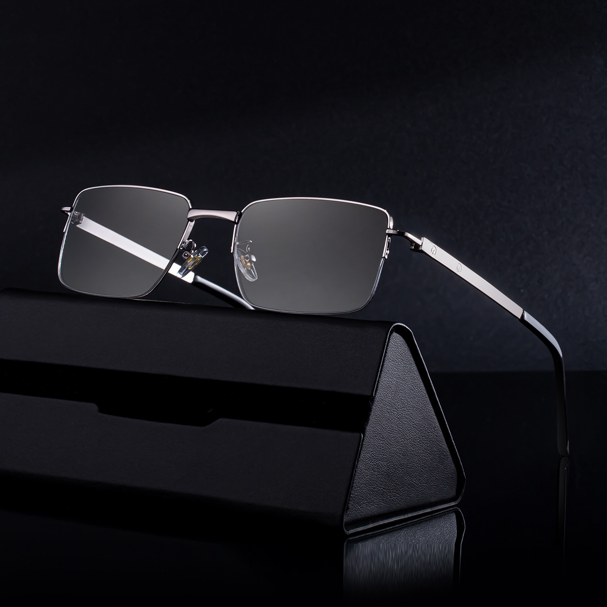 Men's Trendy Square Sunglasses - Unique Metal Frame Design – Stylish Outdoor Sun Protection & UV400 Shades Custom Eyewear