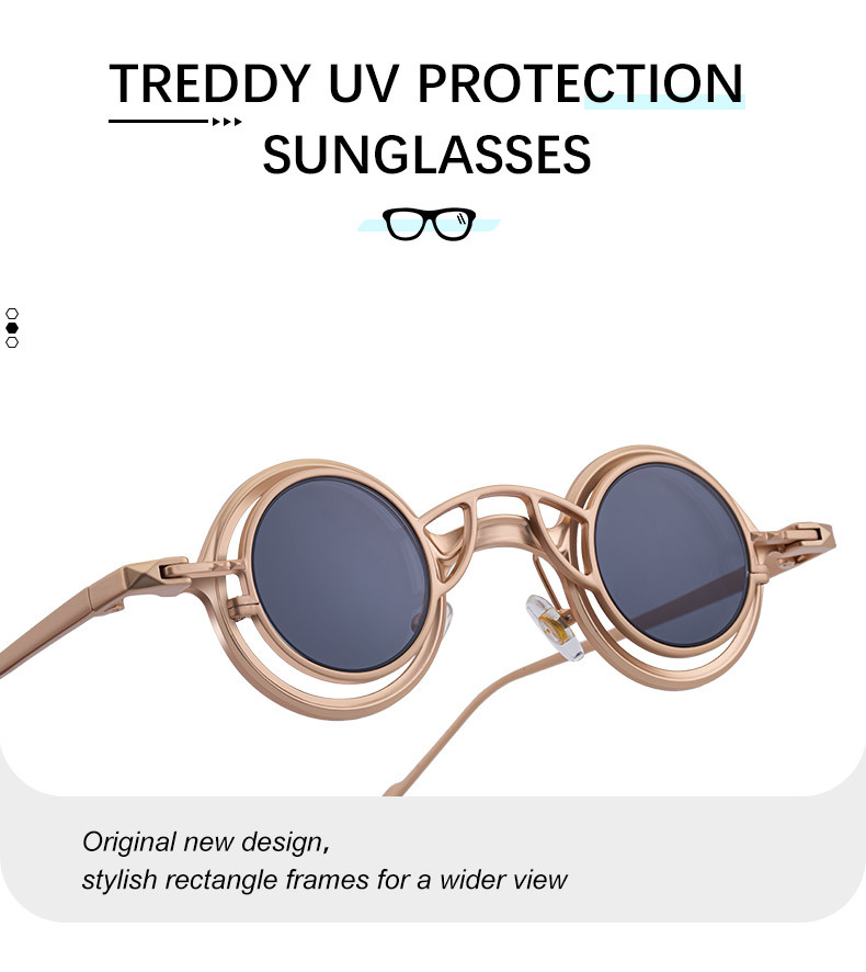 Men's Stylish Round Clip-On Sunglasses - Magnetic Attachment with Metal Temples – High-End Retro Sun Protection Eyewear Details and Specifications