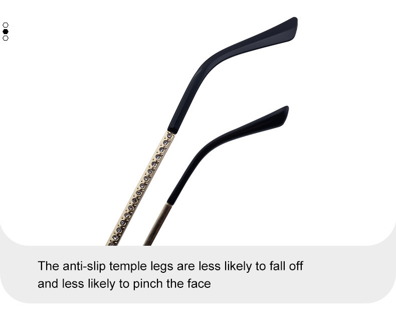 Women's Trendy Rimless Cat-Eye Sunglasses - Unique High-End Rhinestone Embellished Eyewear – Stylish Outdoor Street Fashion Sun Protection Details and Specifications