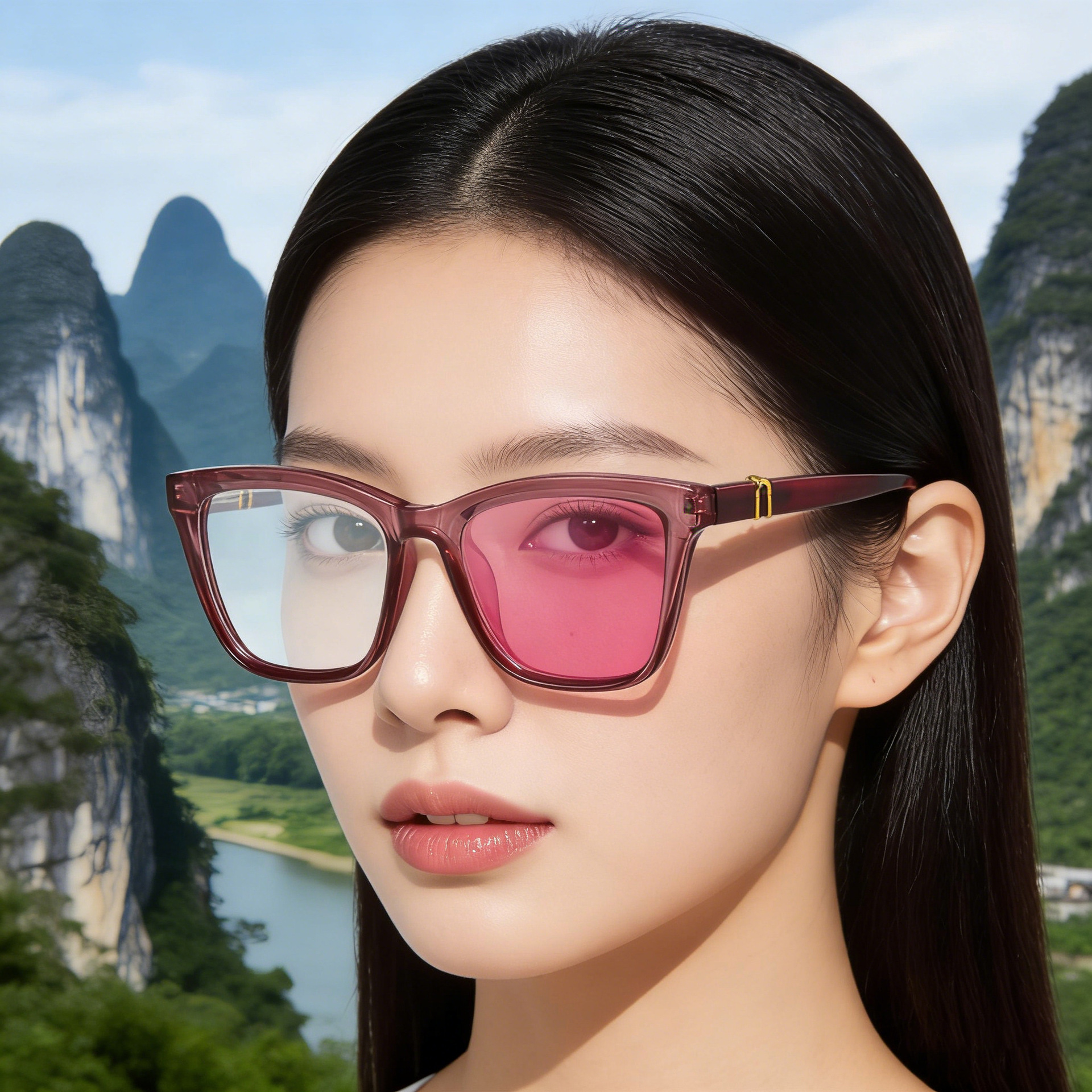 New Women's Cat-Eye Photochromic Sunglasses – Unique Trendy Premium Style for Outdoor UV Protection Details and Specifications