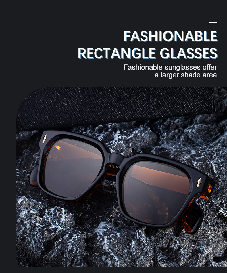Men's Retro Square Polarized Sunglasses - New High-End Fashion Eyewear with Unique Design – Premium UV Protection Shades for Outdoor Details and Specifications