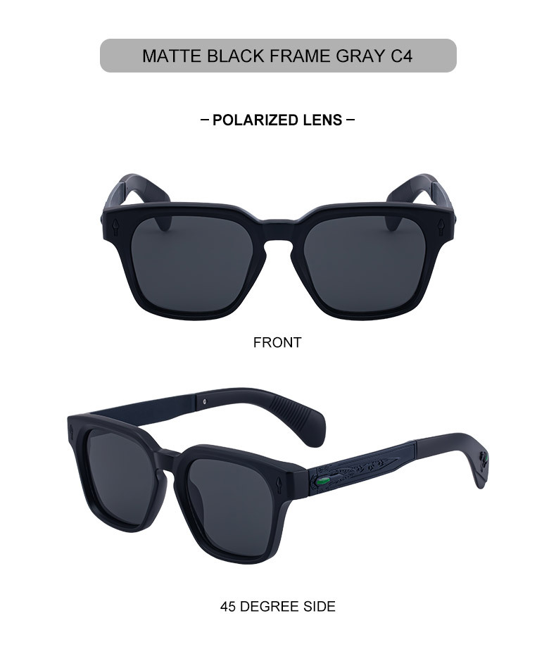 Men's Retro Square Polarized Sunglasses - New High-End Fashion Eyewear with Unique Design – Premium UV Protection Shades for Outdoor Details and Specifications