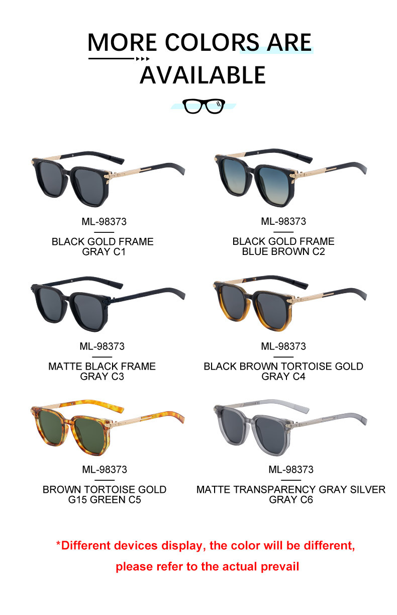 Men's Trendy Polygon Sunglasses - New Unique Design with Durable Zinc Alloy Temples – High-End Fashion Sun Protection Eyewear Details and Specifications