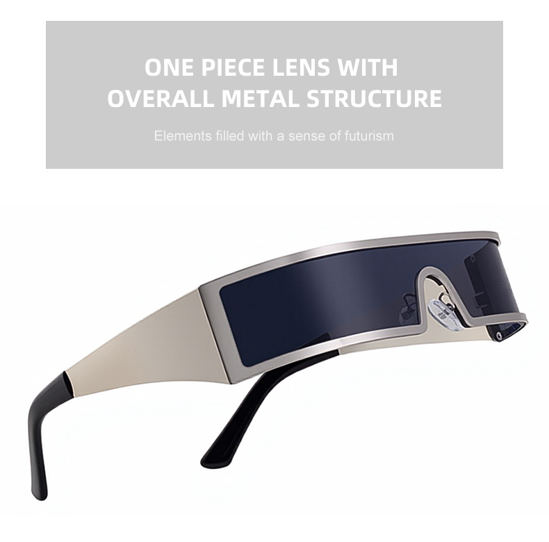 New Fashion Small Square Rimless Integrated Sunglasses - Personalized Metal UV Protection Shades Details and Specifications