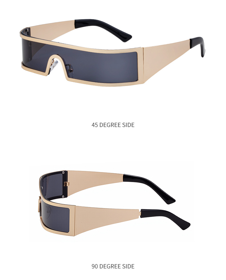 New Fashion Small Square Rimless Integrated Sunglasses - Personalized Metal UV Protection Shades Details and Specifications