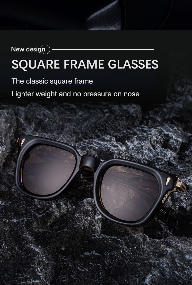 New Men's Fashion Square Sunglasses - Premium Outdoor Driving UV Protection Eyewear Details and Specifications