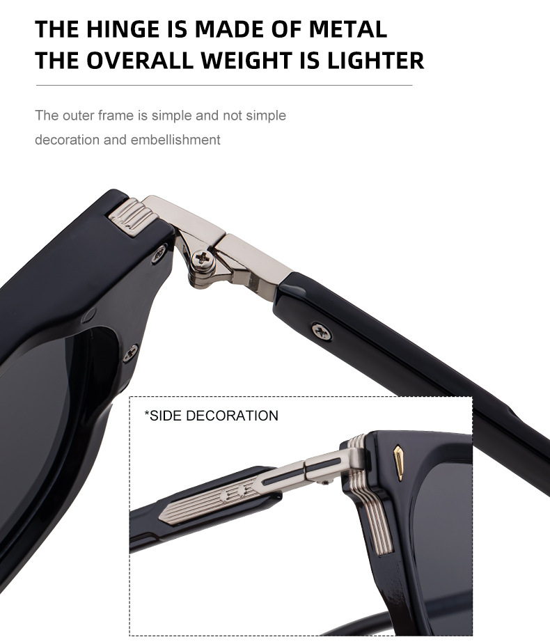 New Men's Fashion Square Sunglasses - Premium Outdoor Driving UV Protection Eyewear Details and Specifications