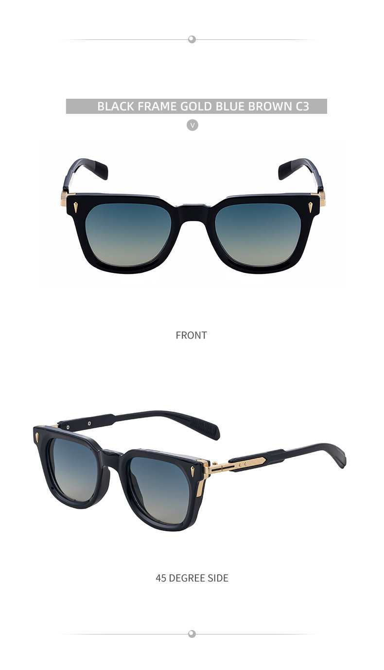 New Men's Fashion Square Sunglasses - Premium Outdoor Driving UV Protection Eyewear Details and Specifications
