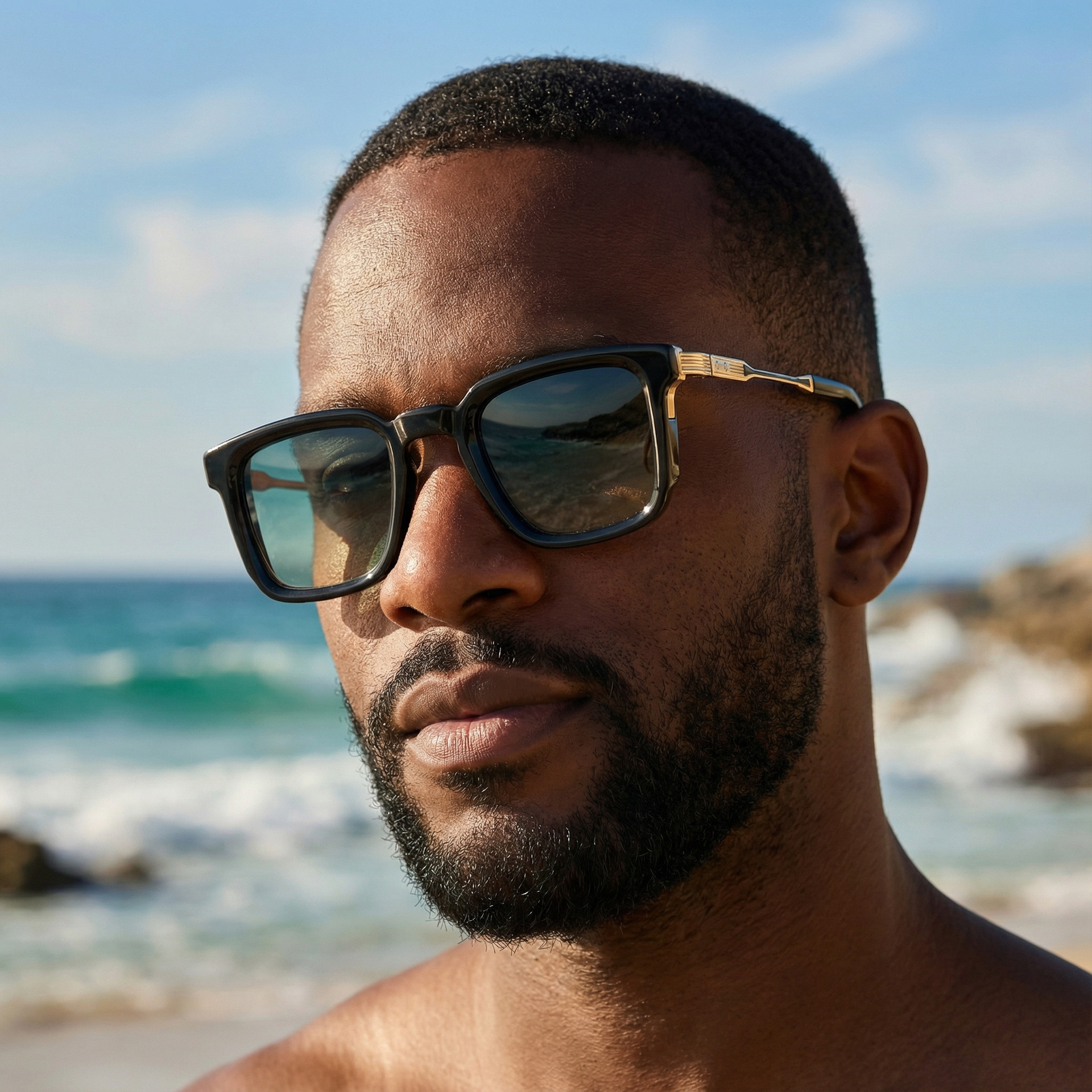 New Fashion Men's Square Sunglasses with Zinc Alloy Temples - Outdoor UV Protection Shades Details and Specifications